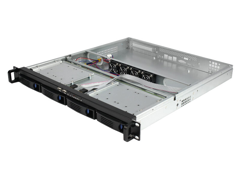 1U Server Case Model ISC-R148-4-M 7 x 7 Mainboard Four 3.5 inch HDDs or Six 2.5 inch HDDs (4)