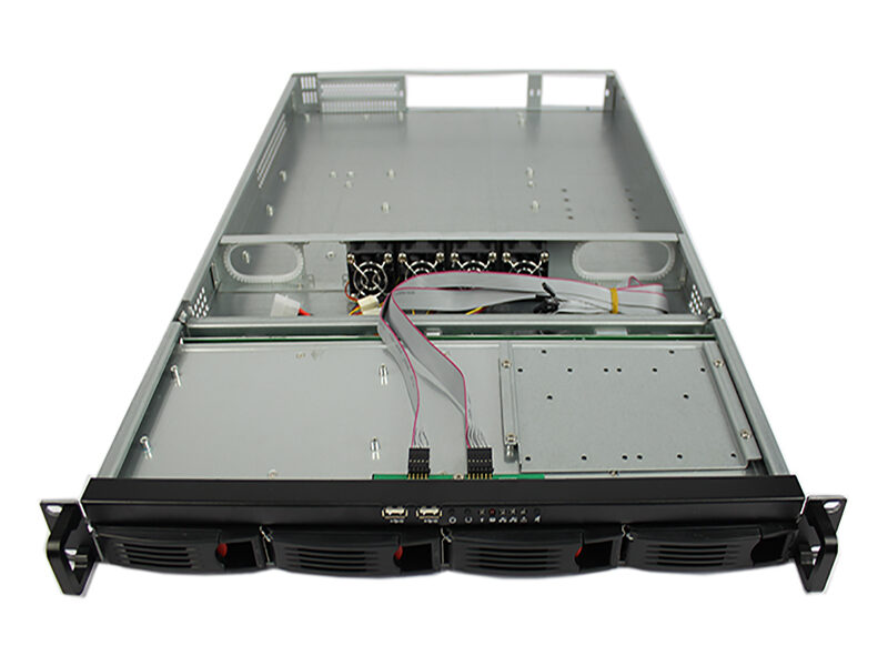 1U Server Case Model ISC-R166-4-M 12 x 13 Mainboard Four 3.5 inch HDDs (6)