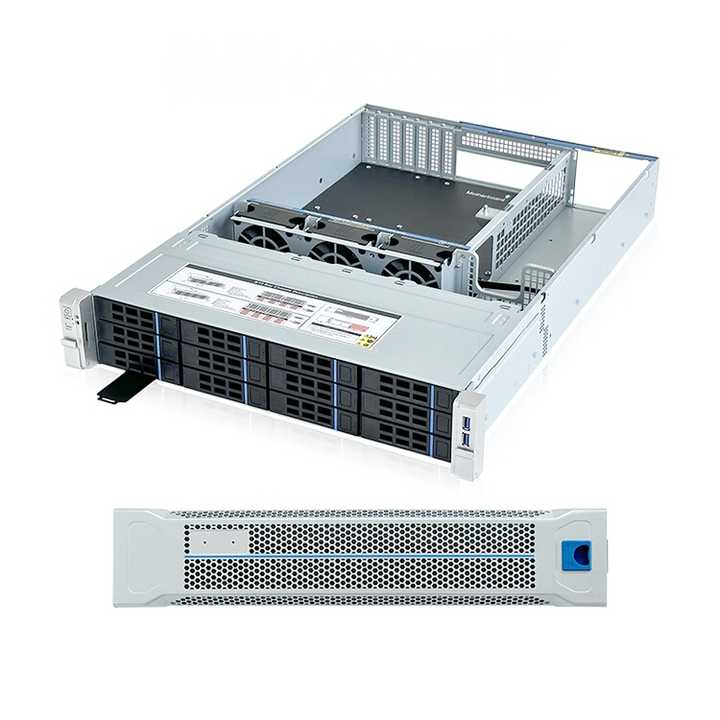 2U Server Case Model ISC-SC265C12-L 12 Hot-Swap Bays 3 Cooling Fans (2)