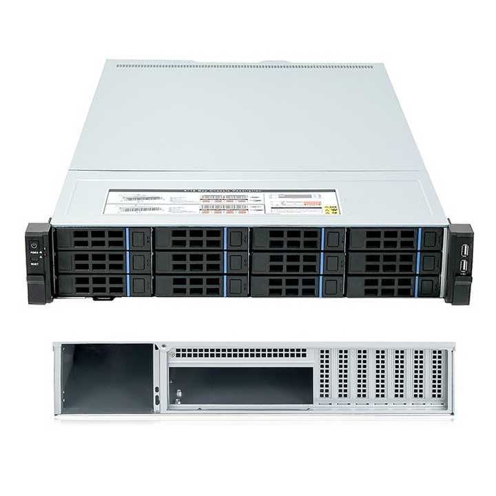 2U Server Case Model ISC-SC265F12-L 12 Hot-Swap Bays 3 Cooling Fans (2)