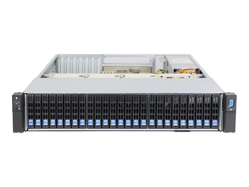 2U Server Case Model ISC-SC265S-H25-T 25 Front HDDs 3 Cooling Fans (8)