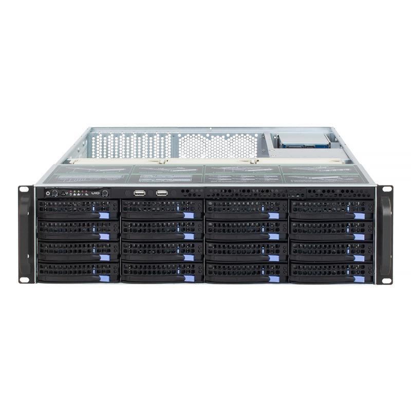 3U Server Case Model ISC-SC365-H16-T 16 Front HDDs 7 Expansion Slots (7)