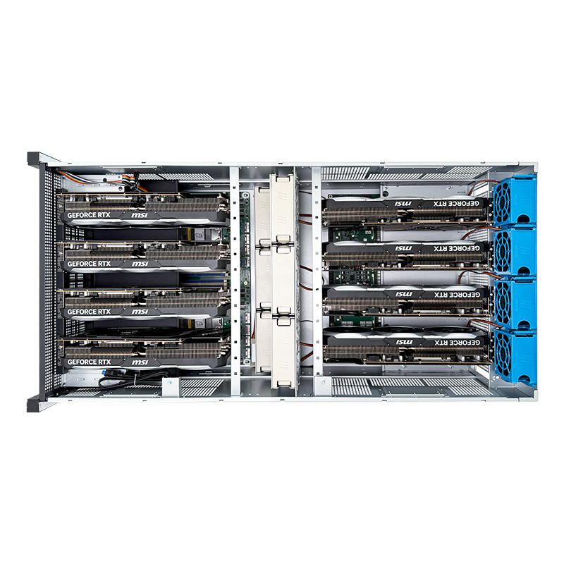 6U GPU Server Case Model ISC6U860A 6Gbs SATA Backplane 13 PCIe Slots (3)